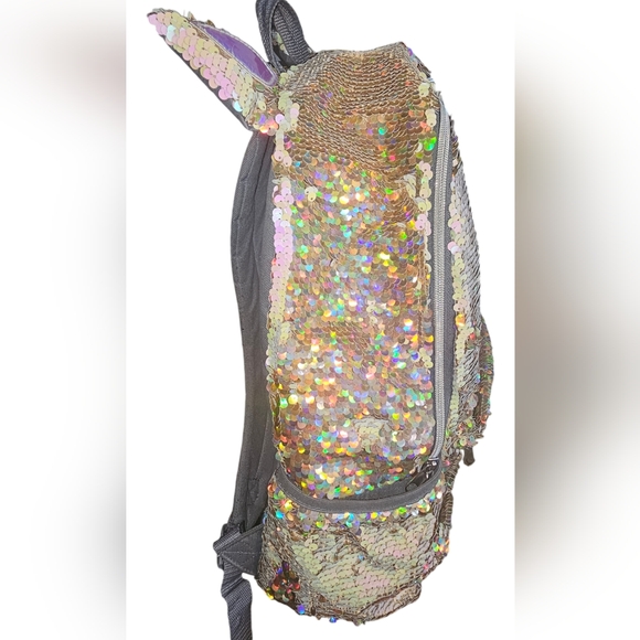 Justice | Flippy Sequin Unicorn Backpack | Size: 16½" x 12" x 6½" - Picture 6 of 15